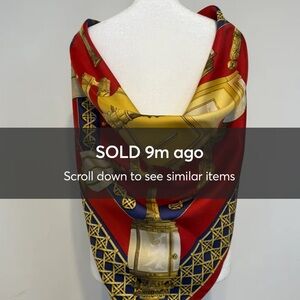 (SOLD) Authentic Vintage Hermes Faux de Route Silk Twill Scarf
